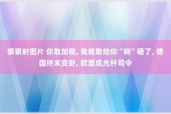 狠狠射图片 你敢加税， 我就敢给你“碗”砸了， 德国终末变卦， 欧盟成光杆司令
