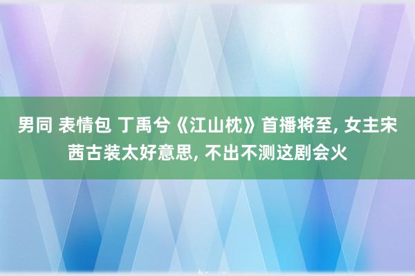 男同 表情包 丁禹兮《江山枕》首播将至， 女主宋茜古装太好意思， 不出不测这剧会火